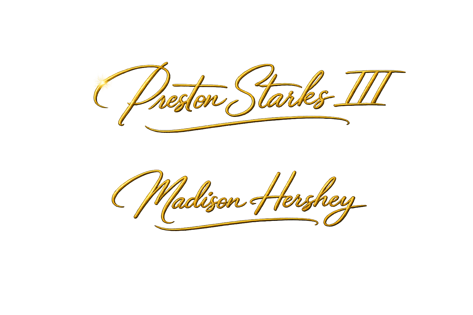 Preston Starks III and Madison Hershey Signatures
